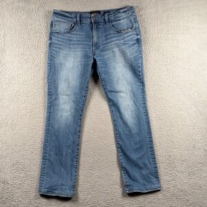 Outpost Makers Mens Original Straight Leg Medium Wash Stretch Jeans 36x32 Rugged
